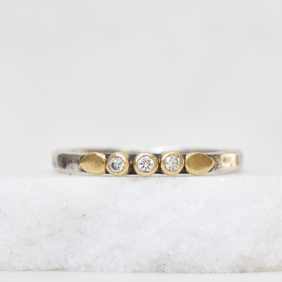 Skinny diamond band discount