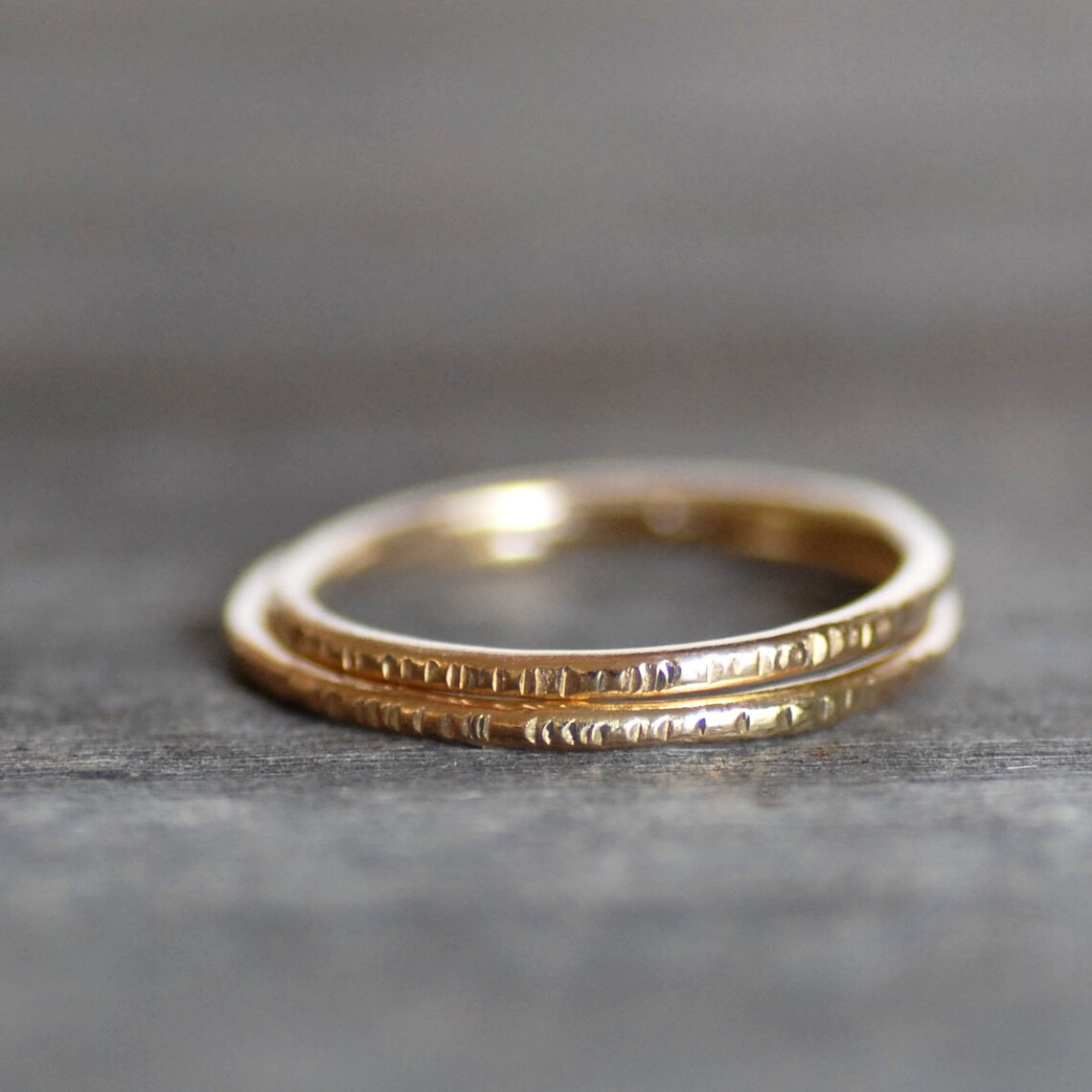 Thin Gold Band Skinny 1.3mm 14k Gold Wedding Band Etsy