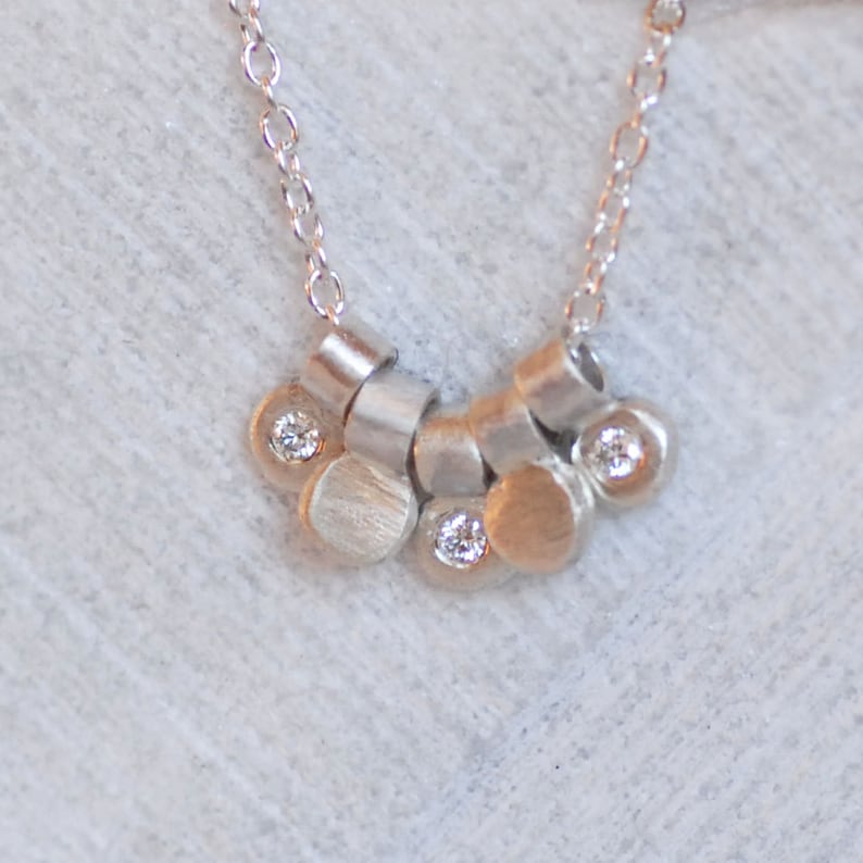 Diamond Dewdrop Necklace Sterling Silver and Diamond Necklace