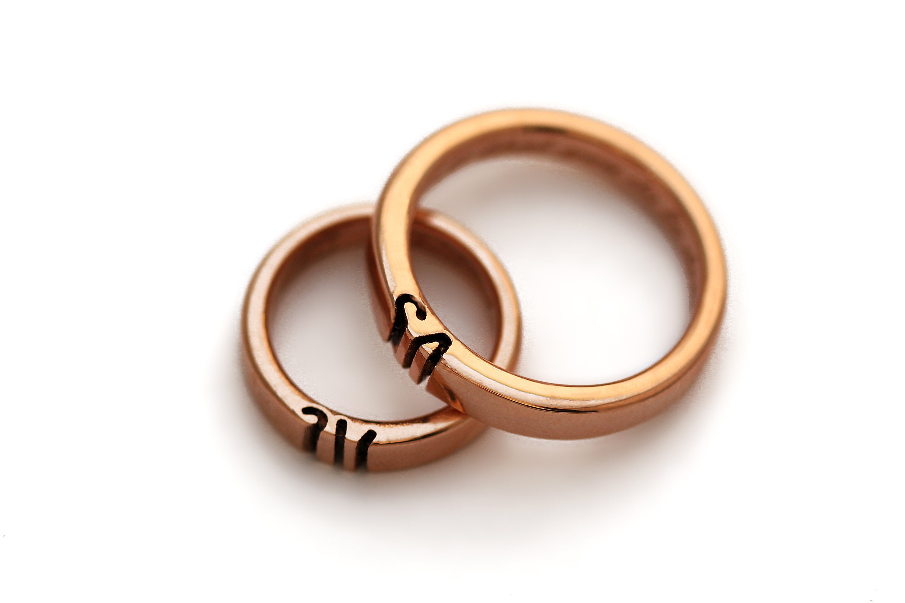 Custom Made Personalized Initial Ring Set for Couple Unique