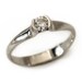 Center Stone Diamond Engagement Ring-14k White Gold Engagement - Etsy