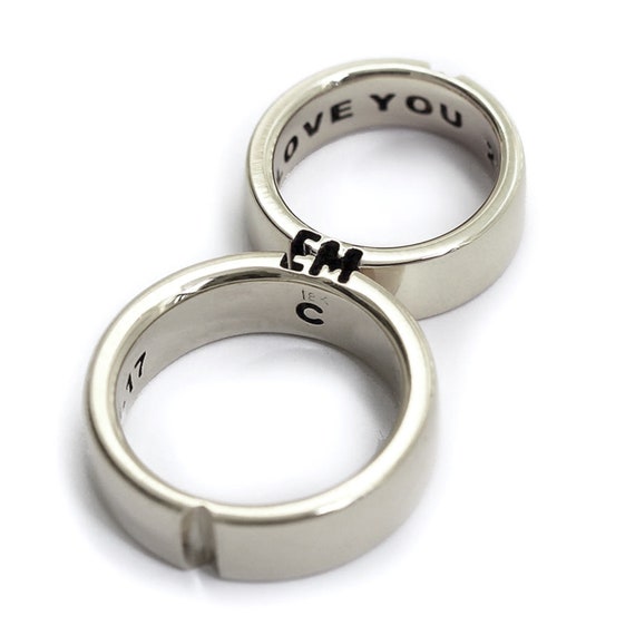Custom Pinkie Promise Ring - Engraved Couples Love Bond Jewelry, Roman –  Belbren