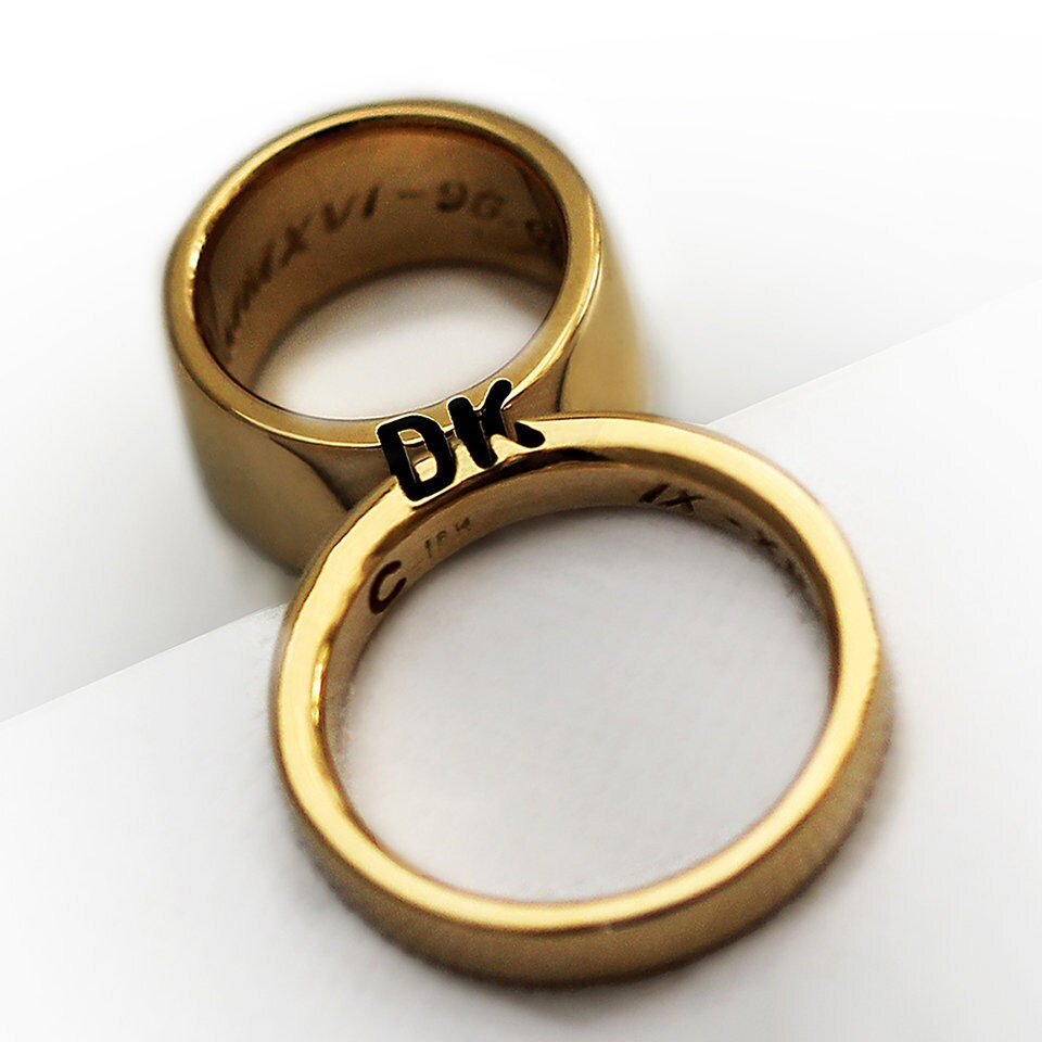 Initial wedding best sale rings