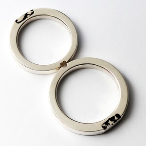 Globe World Map Couple Rings, Wanderlust Bands, Unique Map Band, Silver ...