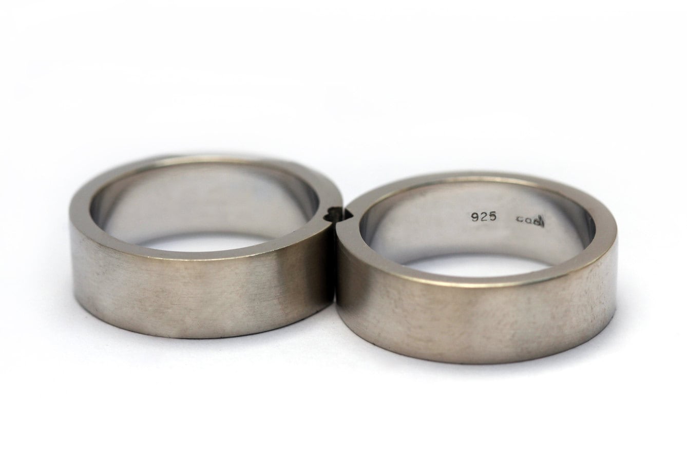 Heart Wedding Rings Gift Ideas Wedding Ring Set Sterling Etsy