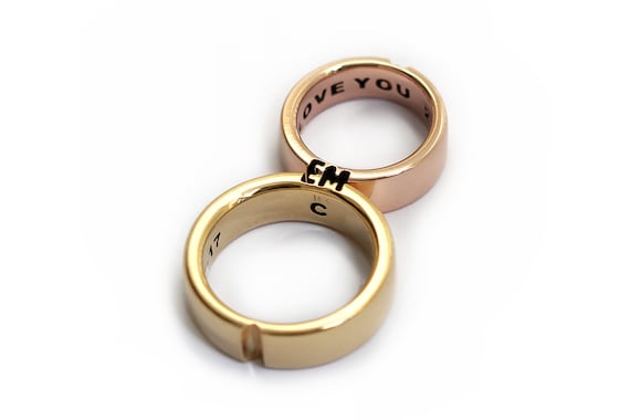 promise ring with initials