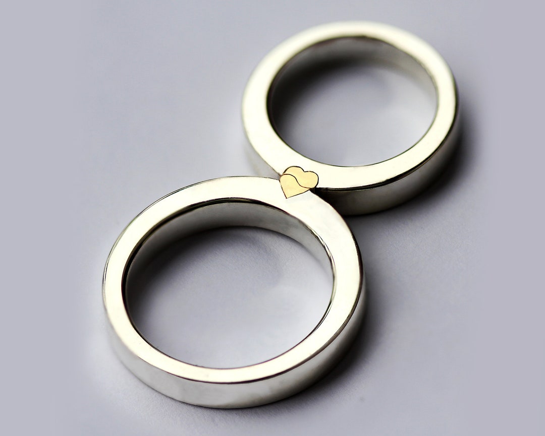 Matching Wedding Bands, Mens Wedding Band, Sterling Silver