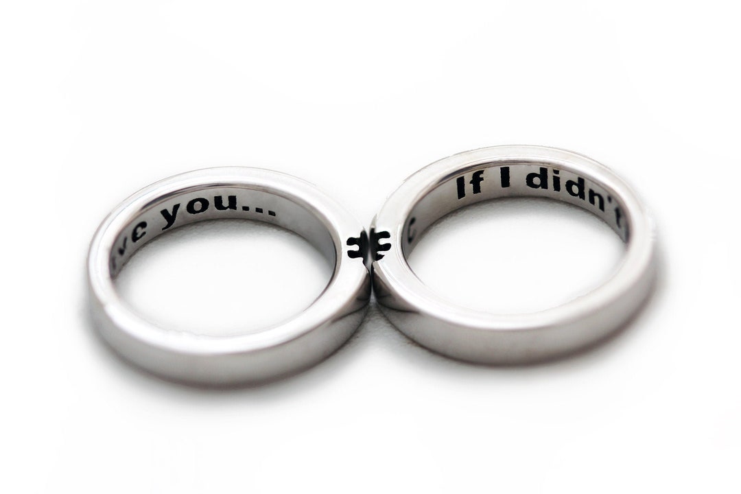 Unique Wedding Rings, Him and Her Bands, Puzzle Matching Bands, Bff