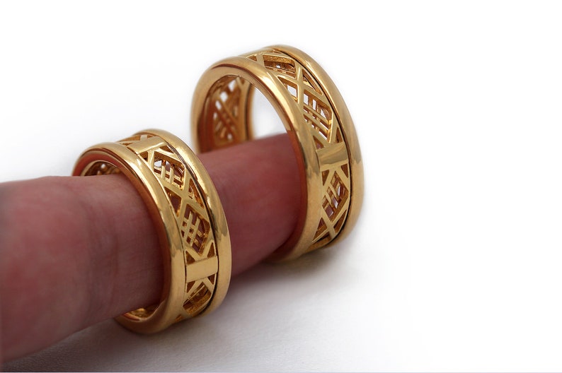 Alternative Engagement Ring Couple Rings Black Gold Promise Etsy