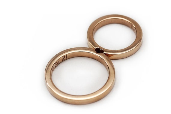 Anello Filo Rosso Del Destino Anello Di Coppia Battito Cardiaco 'Ti Amo' - Fede Promessa In Titanio, Taglie Da 4 A 14, Set Abbinato Fedine Argento - Foto 7