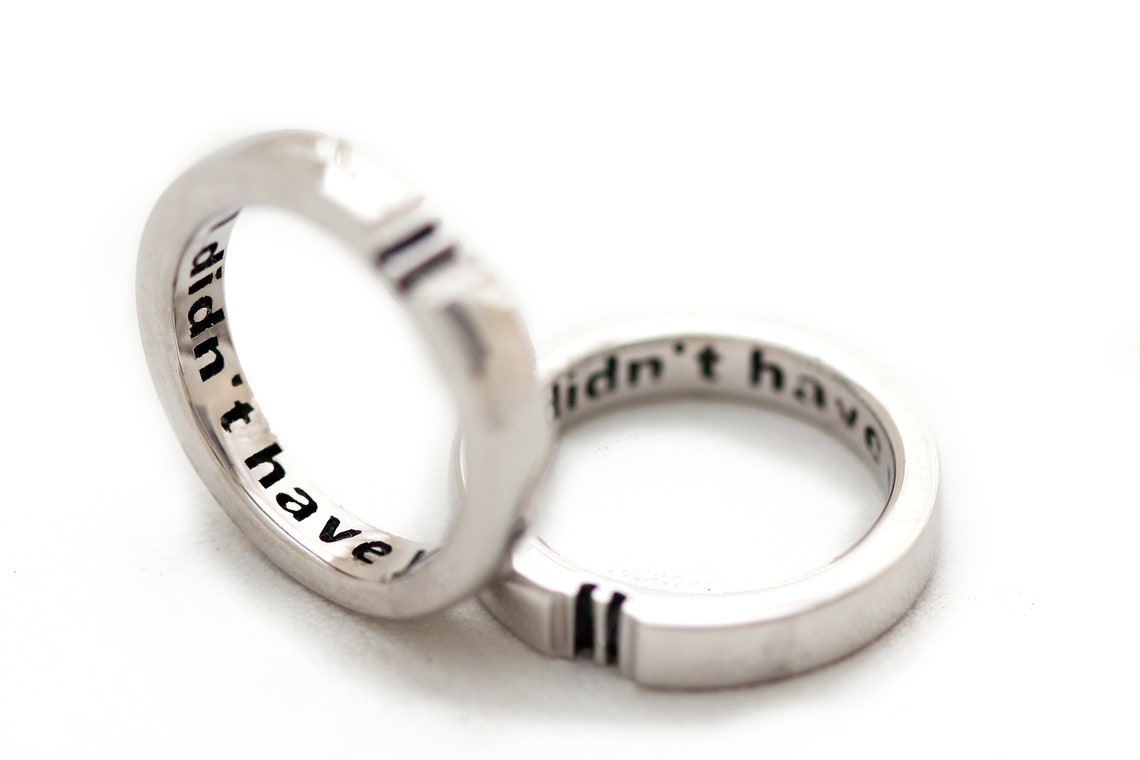 Unique Wedding Rings Him and Her Bands Puzzle Matching Etsy