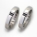 Puzzle Matching Wedding Rings Couple Ring Set Mens Wedding - Etsy