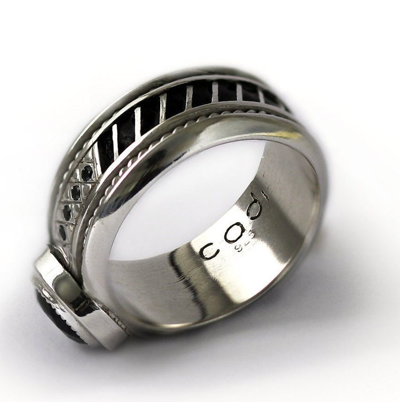 Unique Engagement Ring for Men Black Engagement Ringpromise - Etsy