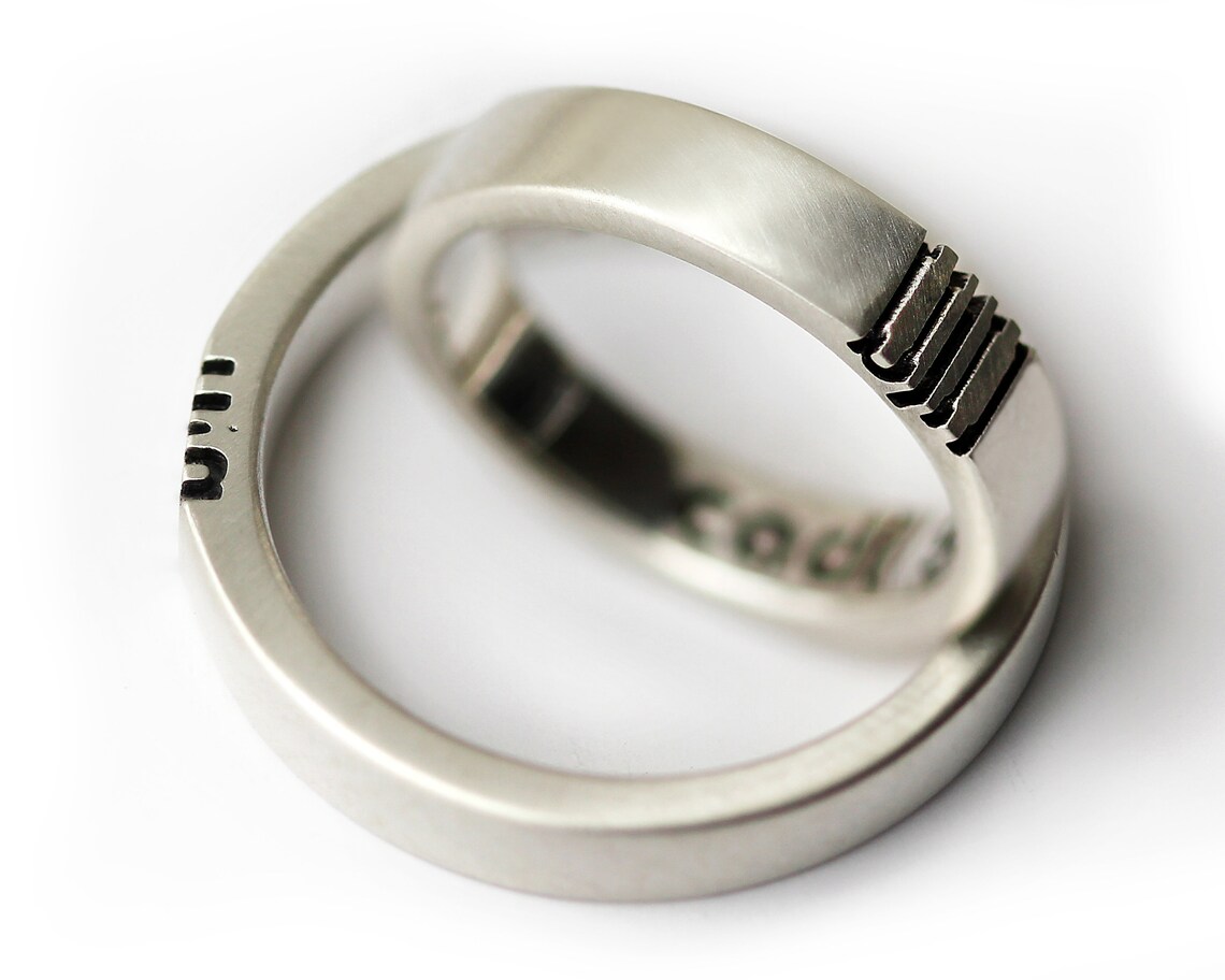 Couple Rings Matching Wedding Band Couple Ring Set Couple - Etsy