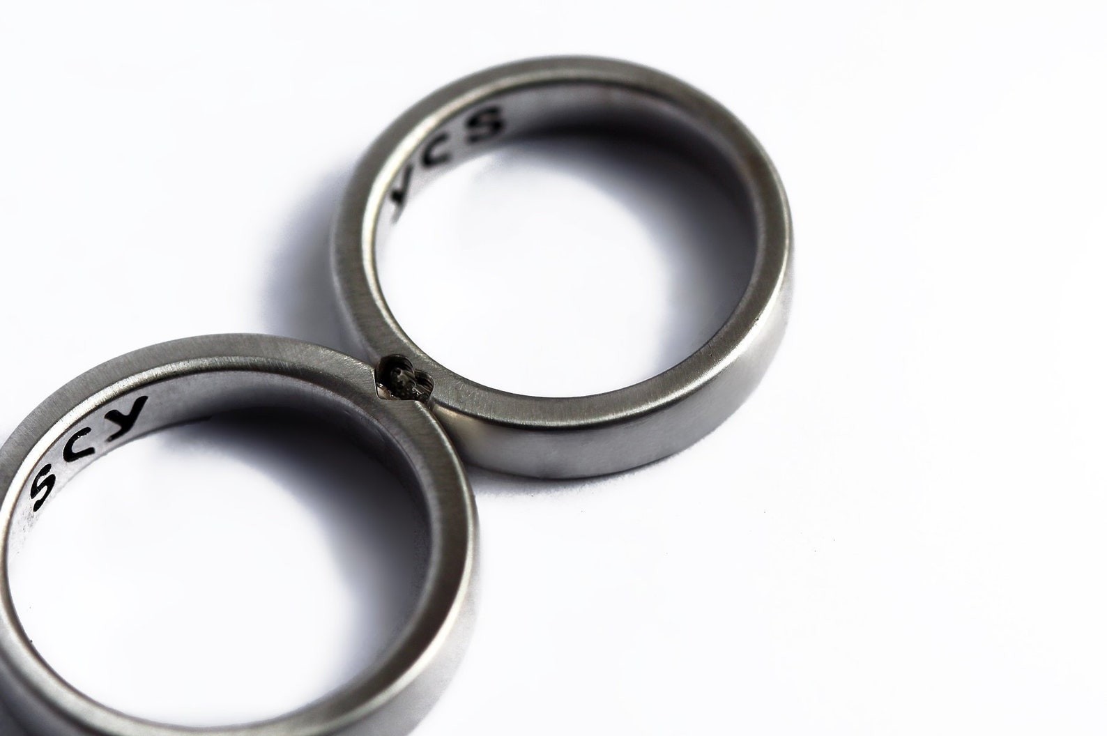 2 Matching Diamond Rings Wedding Bands Couples Ring Promise - Etsy