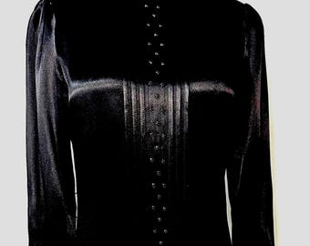 Vintage Miss Melinda’s of California Silky Black Dress