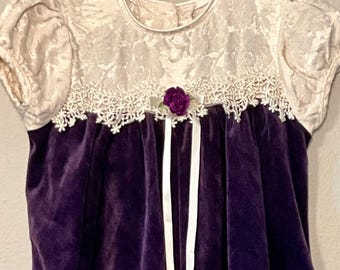 Vintage Rare Editions Velvet Plum Jumper