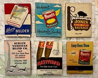Matchbooks - Vintage Brand and Company Matchbooks (Set of 6)