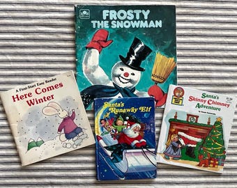 Book Set - 4 Vintage Christmas Holiday Books