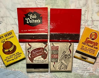 Matchbooks - Vintage Beverly Hills California Matchbooks (Set of 6)
