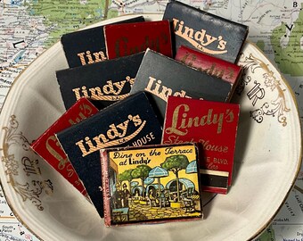 Matchbooks - Vintage Los Angeles Lindy’s Steakhouse Matches (set of 10)