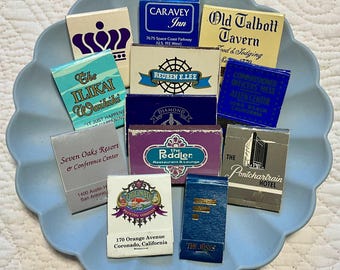 Matchbooks - Nostalgic Cool-Toned Collection (Set of 12)