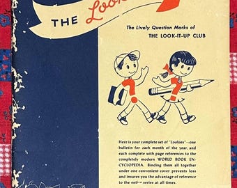 Book - The Lookies - Vintage Encyclopedia Children’s Work Book