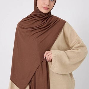 Instant Premium Jersey Hijab, Pre-sewn Instant Slip-on Jersey Head Scarf Wrap for Muslim Women