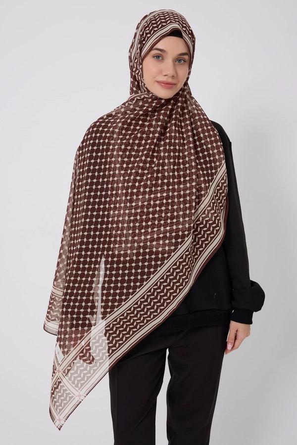 Kuffiyeh Printed Chiffon Hijab Palestine Keffiyeh Scarf Hijab