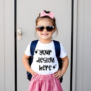 School Mockup, Back to school mockup, first day of school mockup, white shirt mockup, school shirt mockup