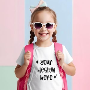 School Mockup, Back to school mockup, first day of school mockup, white shirt mockup, school shirt mockup