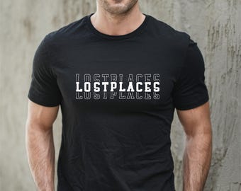 LostPlaces Tripple T-Shirt for Men – Lost Places Shirt with LostPlace Design – Black – Urban Explorer Sizes XS–5XL