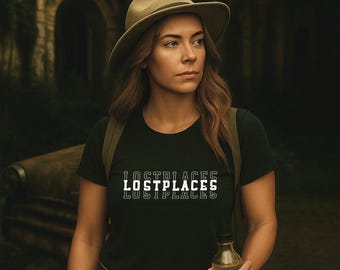 LostPlaces Tripple T-Shirt for Women – Lost Places Shirt with LostPlace Design – Black – Urban Explorer Sizes XS–5XL