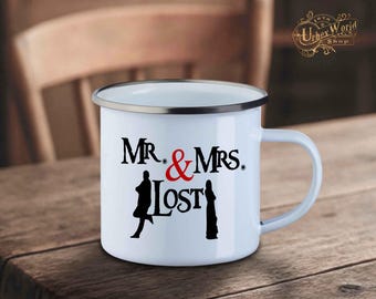 Enamel Mug “Mr. & Mrs. Lost” – Urban Exploration Mug – Lost Places Gift – Retro Mug for Urbexers and Adventurers