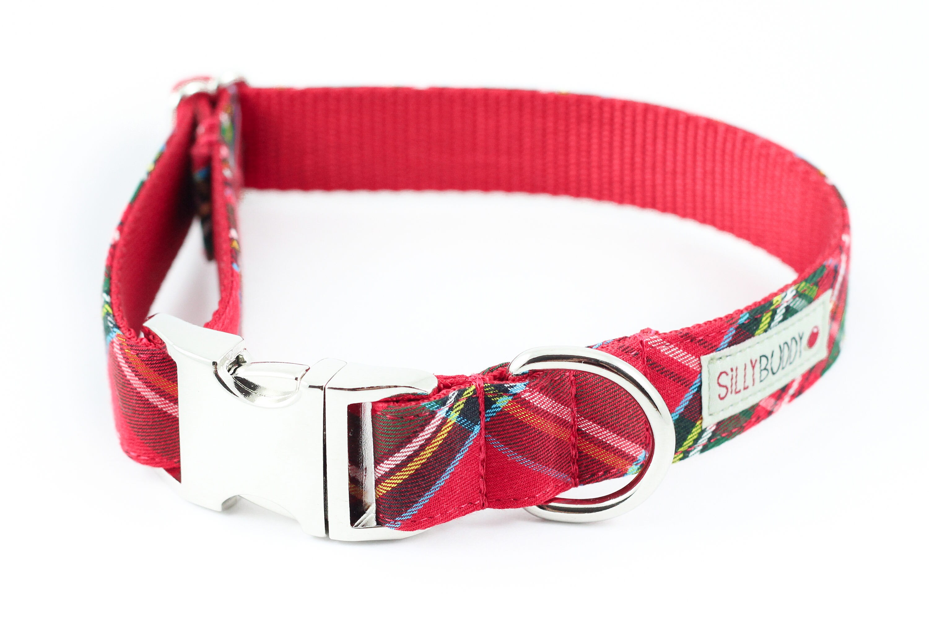 Holiday Red Tartan Dog Collar Etsy