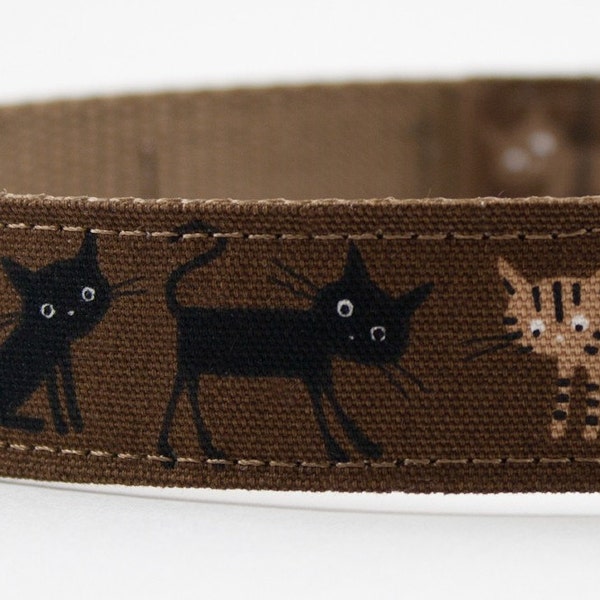 Black Cat Striped Cat Dog Collar