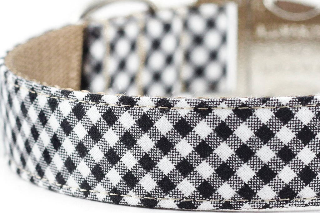 Black Gingham Bowtie Dog Collar Etsy