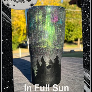 Aurora Borealis Glitter Tumbler
