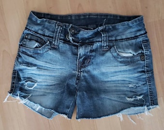 Distressed  Cut Off Jean Shorts