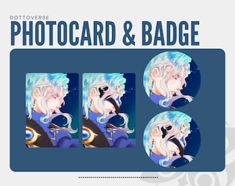 Genshin Impact - Tarjeta fotográfica y insignia brillante de Dottore