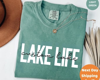 Custom Lake Life Shirt, Personalized Lake Tshirt, Lake House Gift, Lake Lover Shirt, Lake Camping Tshirt, Lake Vacation Tee, Summer Shirt