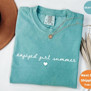 Comfort Colors® Engaged Girl Summer Shirt, Future Mrs Tshirt for Bride To Be Tee, Wedding Engagement Gift for Fiancee, Cute Engagement Shirt