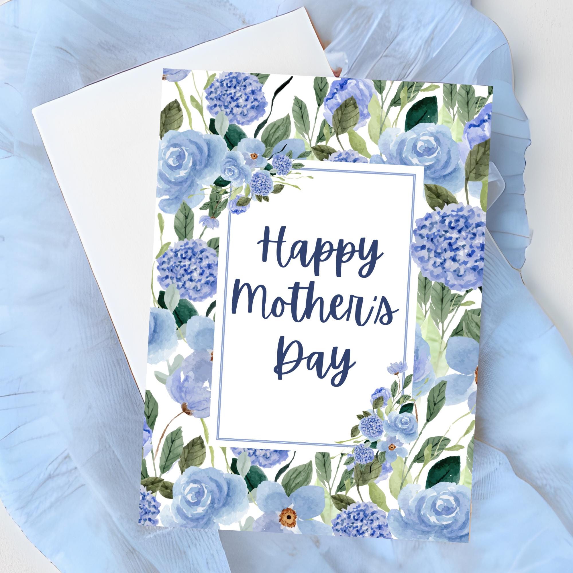 Floral Mother's Day Card | Printable | Digital Template - Etsy