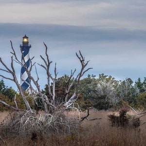 North Carolina NC Outer Banks OBX Print Fine Art Coastal Lighthouse Photography Print on Canvas Or Luster Paper Cape Hatteras Lighthouse
