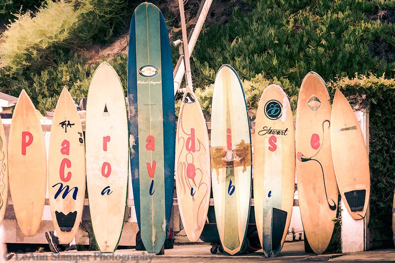 Surfboard Print Malibu California Fine Art Photography