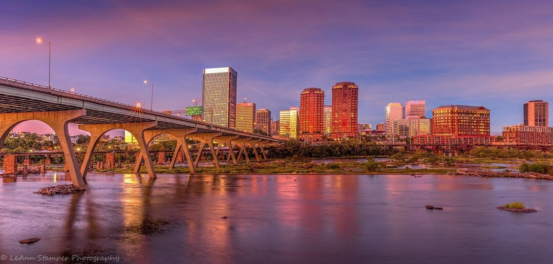 Rva Richmond Print RVA James River Skyline Fine Art Photography Panoramic ...