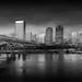 Richmond Virginia Print RVA VA James River Downtown Skyline Black and White Fine Art Photography Print Wrapped Canvas or Luster Paper VCU 