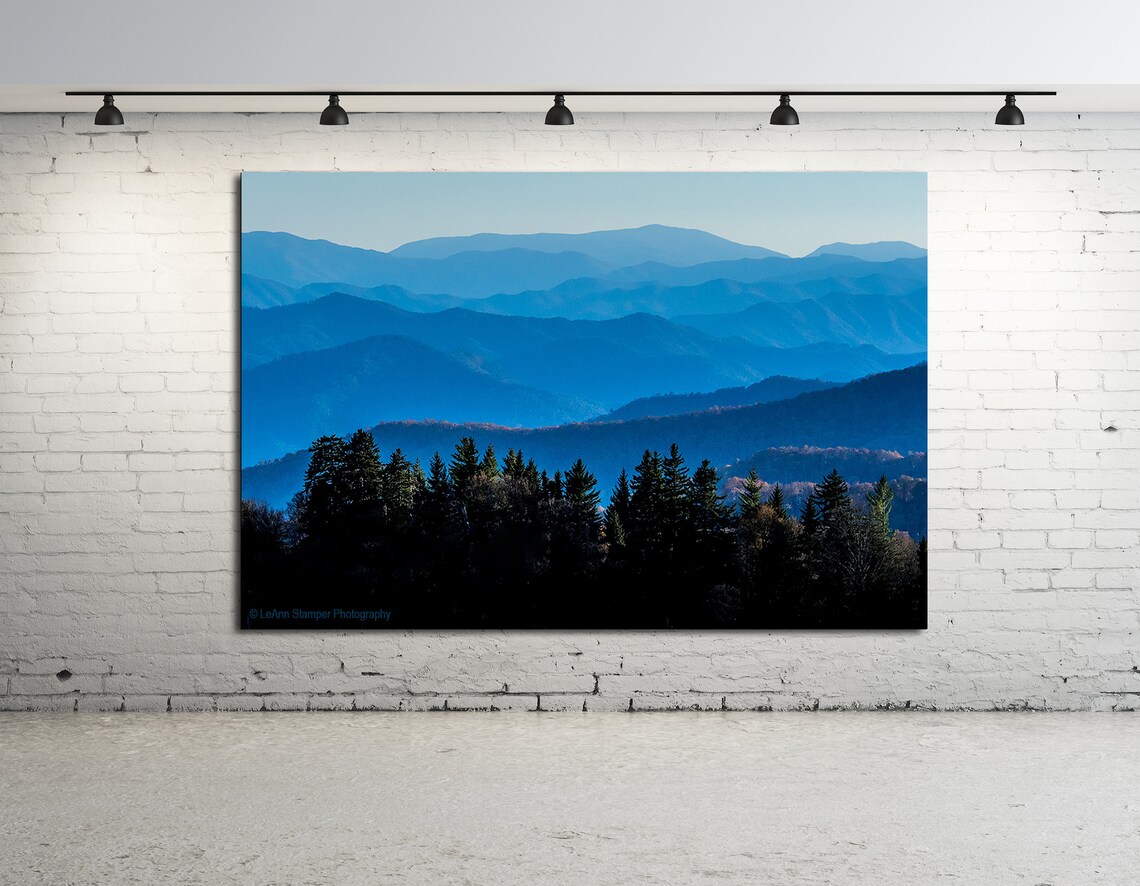 Blue Ridge Canvas Blue Ridge Mountains Print North Carolina NC Fine Art Canvas - Etsy