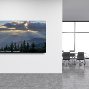 North Carolina Print Blue Ridge Mountains Parkway NC Fine Art Photography Canvas Print Appalachian Trail Mountain Art Smoky Mountains Park image 4