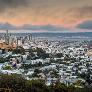 San Francisco,Skyline,Twin Peaks,Downtown San Francisco, California,Travel,Home Decor,Office Decor,Oversize,Panoramic,Wall Art